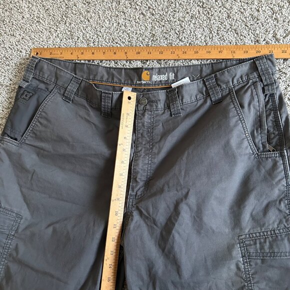 Carhartt Mens Sz 44 Relaxed Fit Cargo Shorts Gray With Multiple Pockets - Picture 8 of 10